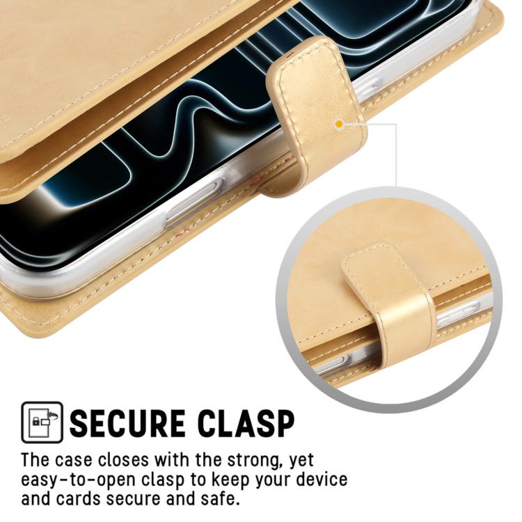 For iPhone 17 Pro Max GOOSPERY MANSOOR DIARY 9 Card Slots Leather Phone Case