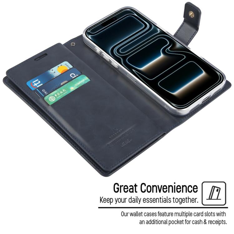 For iPhone 17 Pro GOOSPERY MANSOOR DIARY 9 Card Slots Leather Phone Case