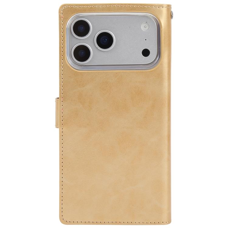 For iPhone 17 Pro GOOSPERY MANSOOR DIARY 9 Card Slots Leather Phone Case