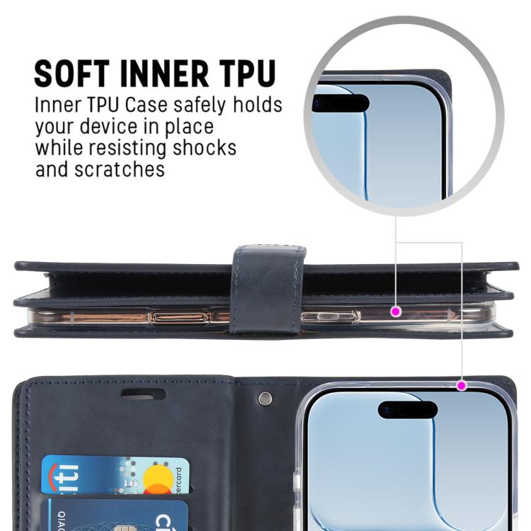 For iPhone Air GOOSPERY MANSOOR DIARY 9 Card Slots Leather Phone Case