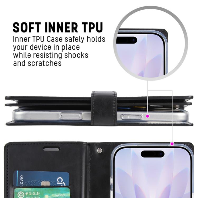 For iPhone 17 GOOSPERY MANSOOR DIARY 9 Card Slots Leather Phone Case