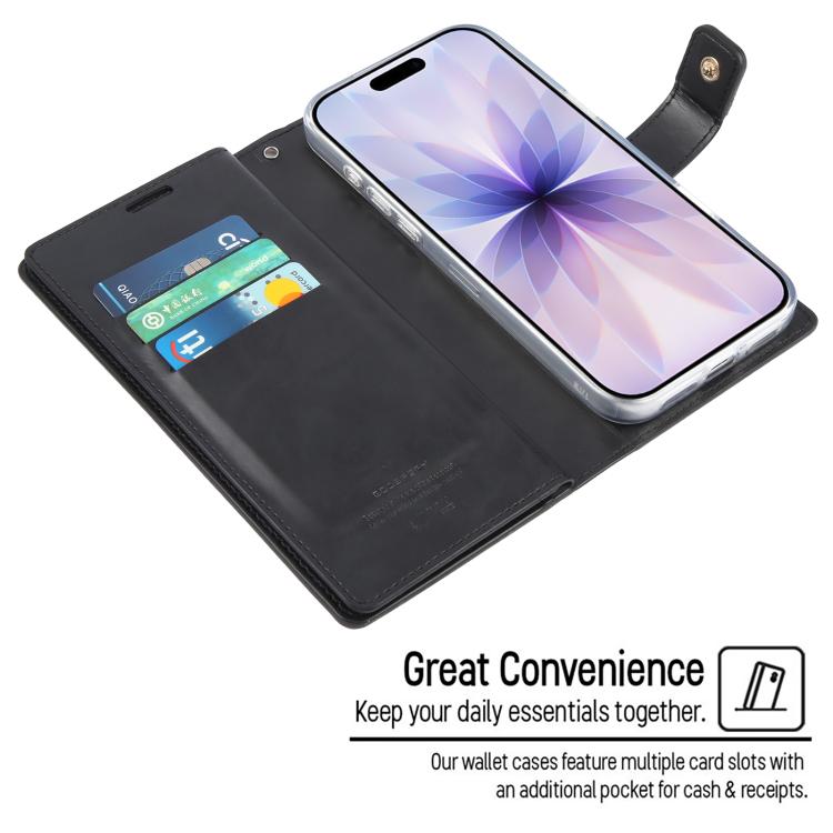 For iPhone 17 GOOSPERY MANSOOR DIARY 9 Card Slots Leather Phone Case