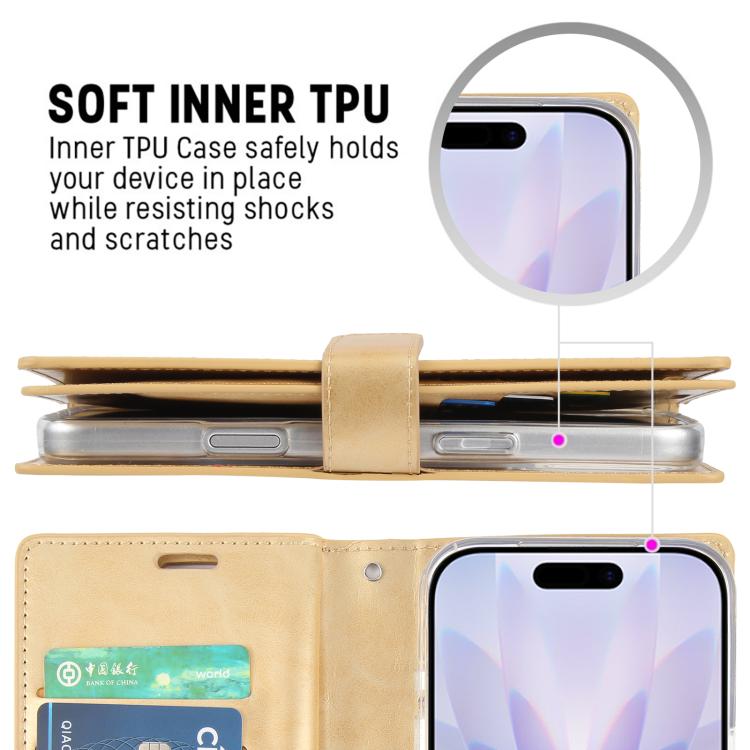 For iPhone 17 GOOSPERY MANSOOR DIARY 9 Card Slots Leather Phone Case