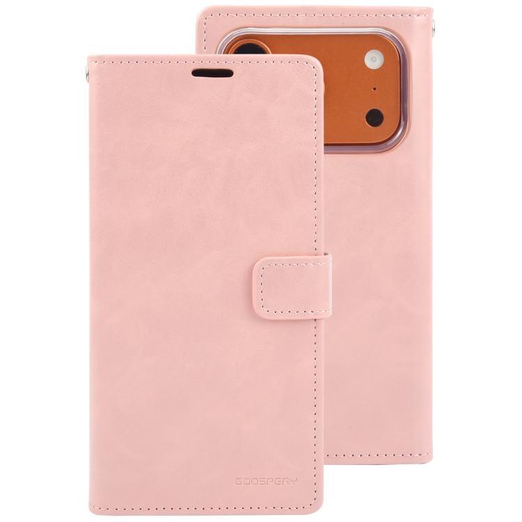 For iPhone 17 Pro GOOSPERY BLUE MOON Crazy Horse Texture Leather Phone Case
