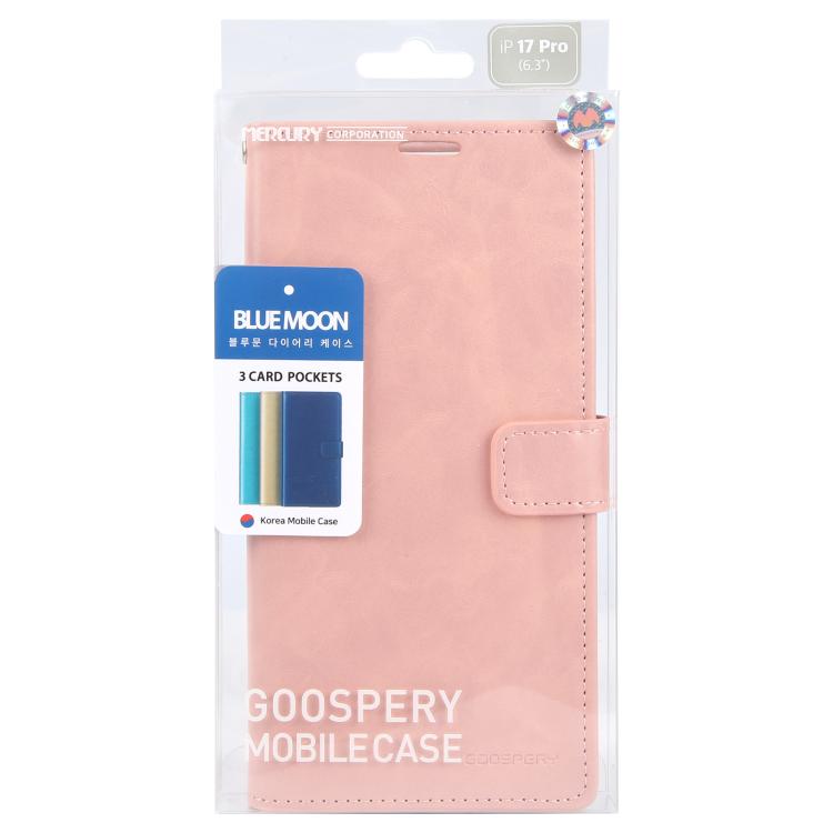 For iPhone 17 Pro GOOSPERY BLUE MOON Crazy Horse Texture Leather Phone Case