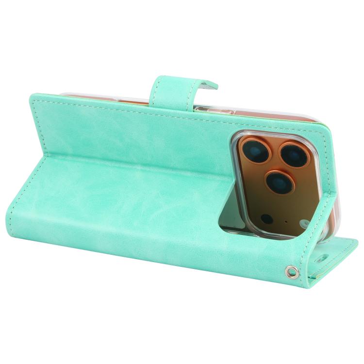 For iPhone 17 Pro GOOSPERY BLUE MOON Crazy Horse Texture Leather Phone Case