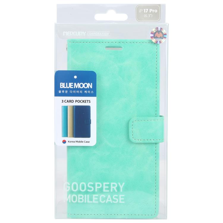 For iPhone 17 Pro GOOSPERY BLUE MOON Crazy Horse Texture Leather Phone Case
