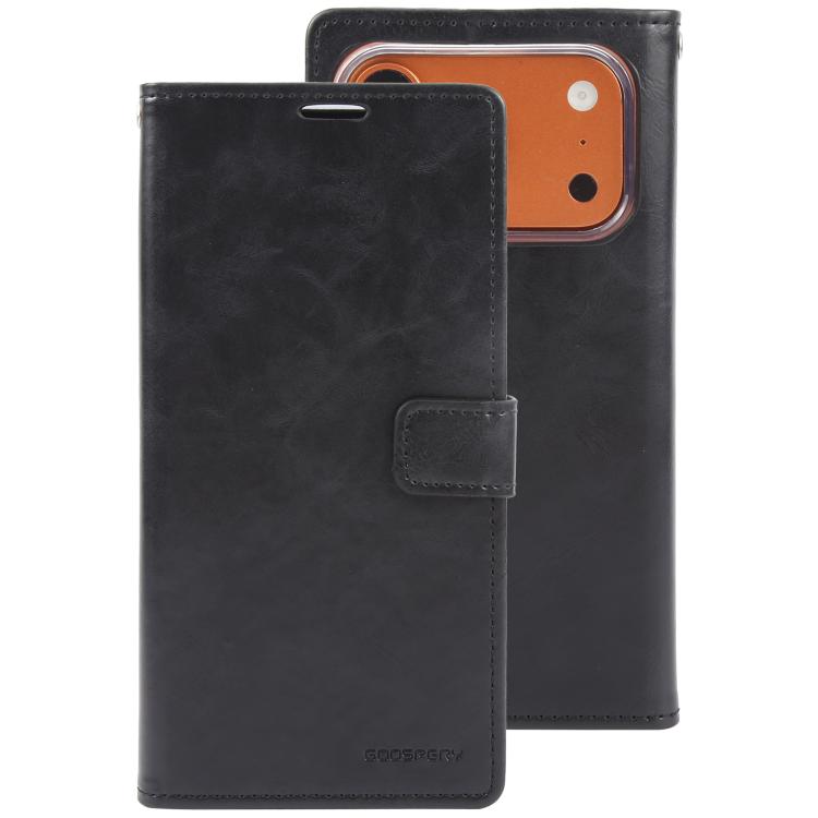 For iPhone 17 Pro GOOSPERY BLUE MOON Crazy Horse Texture Leather Phone Case