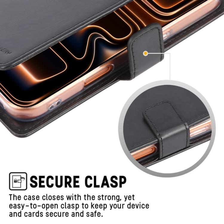For iPhone 17 Pro GOOSPERY BLUE MOON Crazy Horse Texture Leather Phone Case