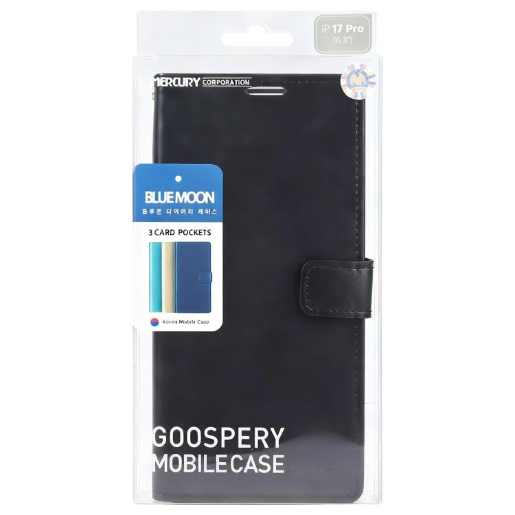 For iPhone 17 Pro GOOSPERY BLUE MOON Crazy Horse Texture Leather Phone Case