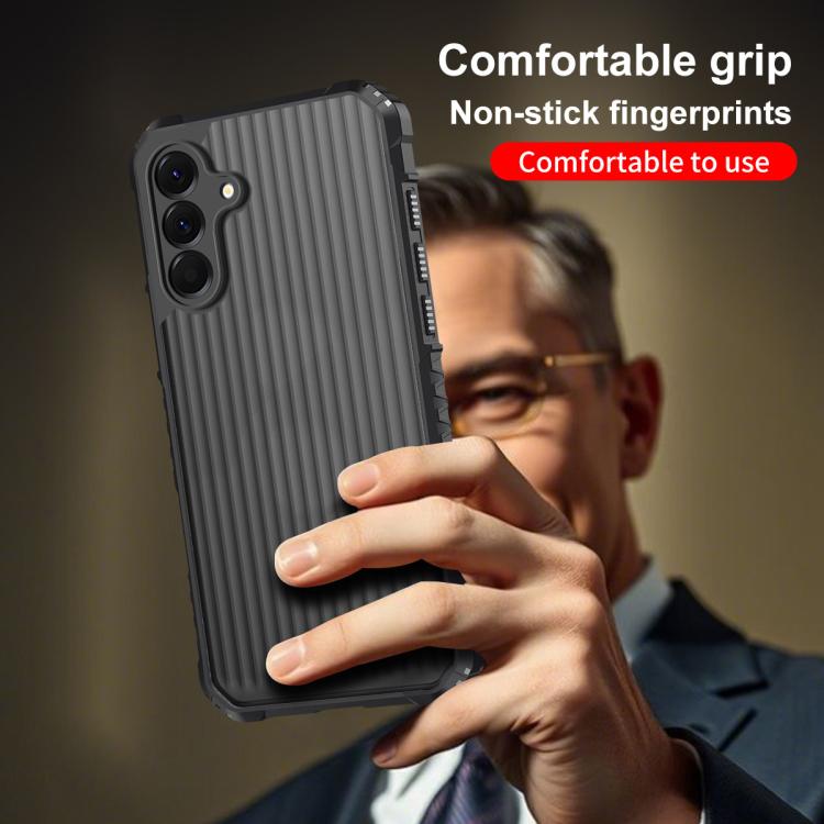For Samsung Galaxy A56 / A36 5G War Shadow Stripe Series Airbag Frosted Shockproof Phone Case