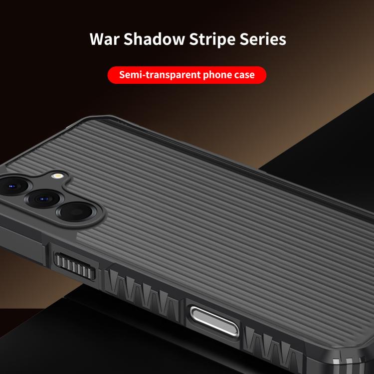 For Samsung Galaxy A56 / A36 5G War Shadow Stripe Series Airbag Frosted Shockproof Phone Case