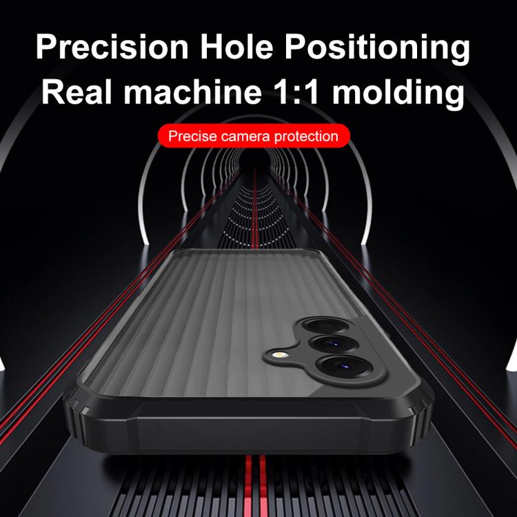For Samsung Galaxy A56 / A36 5G War Shadow Stripe Series Airbag Frosted Shockproof Phone Case