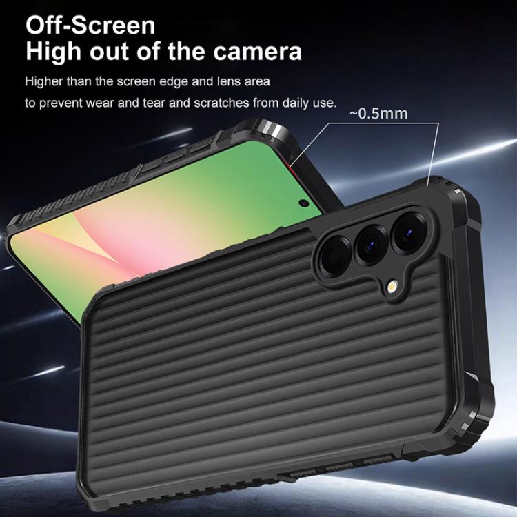 For Samsung Galaxy A56 / A36 5G War Shadow Stripe Series Airbag Frosted Shockproof Phone Case