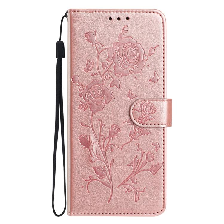 For Xiaomi 17 Rose Flower Embossing Pattern Leather Phone Case