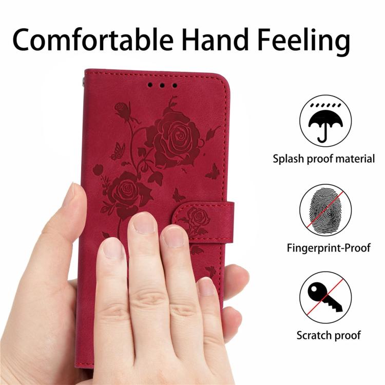 For Xiaomi 17 Rose Flower Embossing Pattern Leather Phone Case
