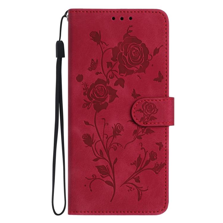 For Xiaomi 17 Pro Rose Flower Embossing Pattern Leather Phone Case