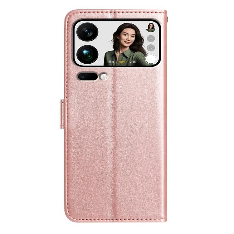 For Xiaomi 17 Pro Max Rose Flower Embossing Pattern Leather Phone Case