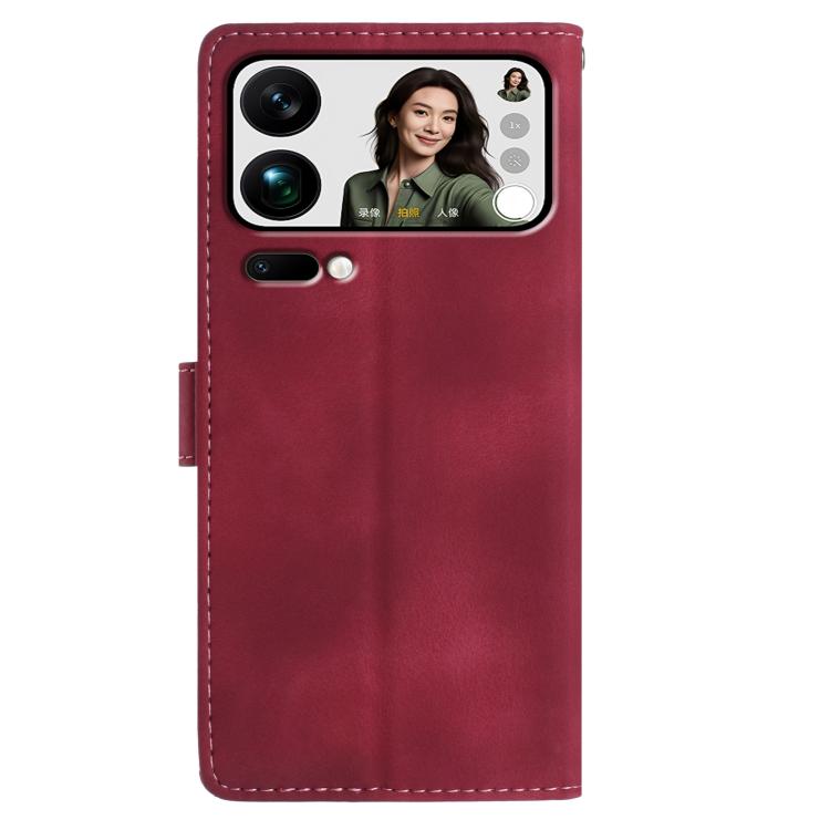 For Xiaomi 17 Pro Max Rose Flower Embossing Pattern Leather Phone Case