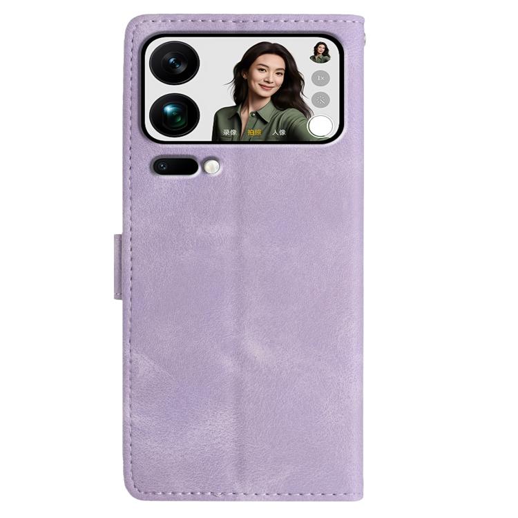 For Xiaomi 17 Pro Max Rose Flower Embossing Pattern Leather Phone Case