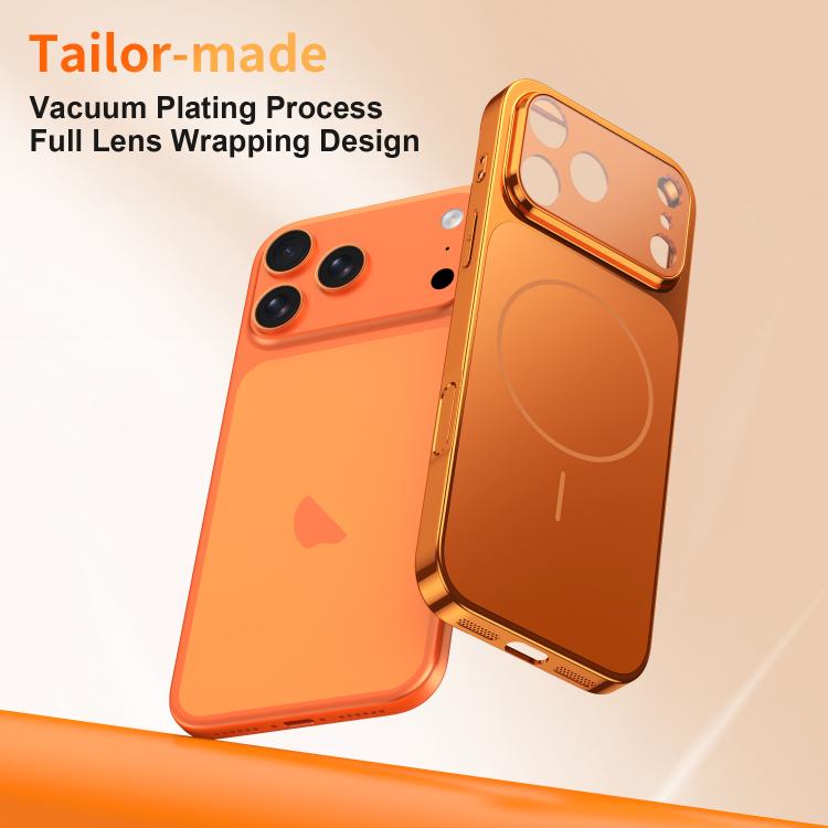 For iPhone 13 Corning Glass Plating Large Window MagSafe Phone Case