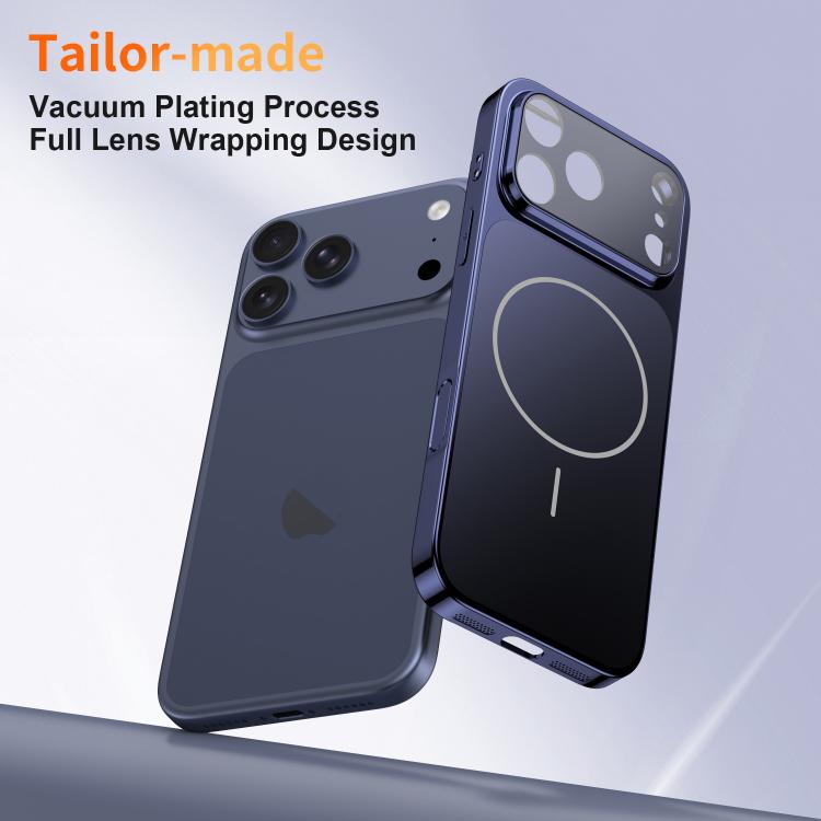 For iPhone 13 Corning Glass Plating Large Window MagSafe Phone Case