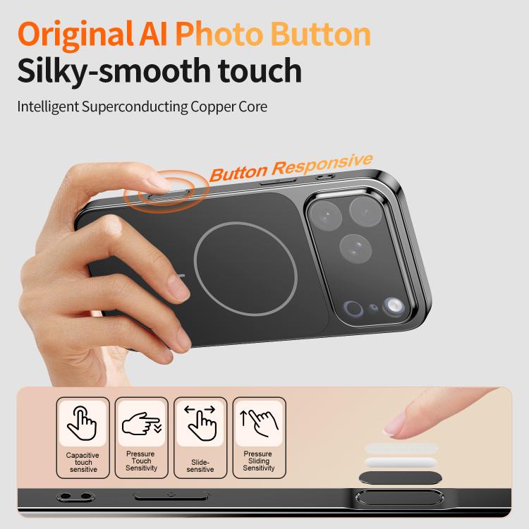 For iPhone 12 Corning Glass Plating Large Window MagSafe Phone Case
