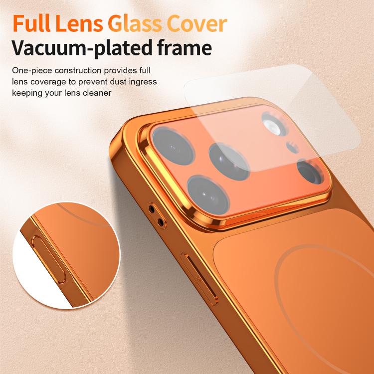 For iPhone 11 Corning Glass Plating Large Window MagSafe Phone Case