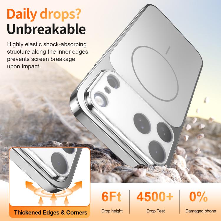 For iPhone 11 Corning Glass Plating Large Window MagSafe Phone Case
