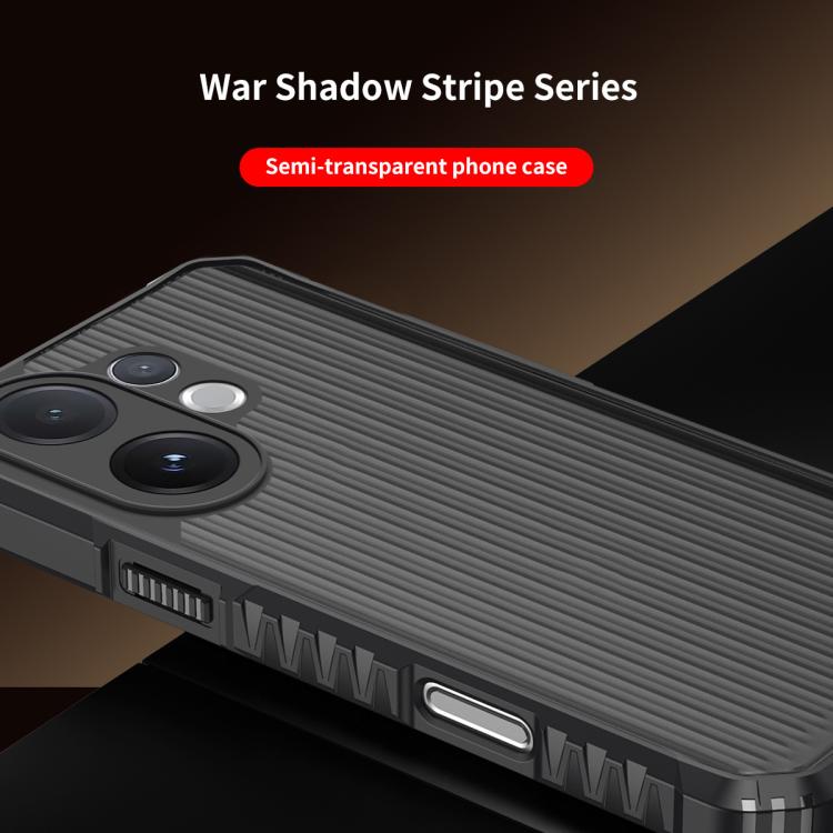 For vivo V60 5G War Shadow Stripe Series Airbag Frosted Shockproof Phone Case