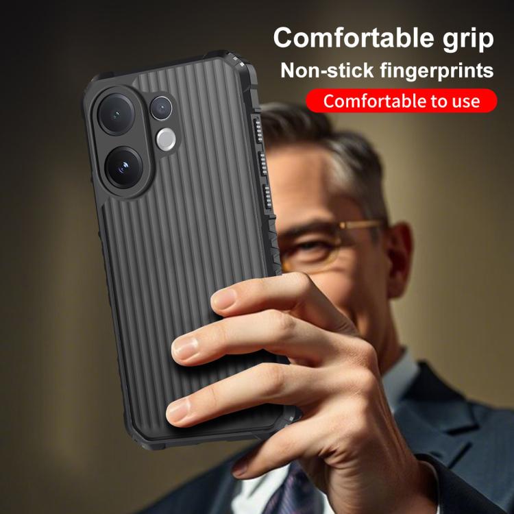 For vivo V60 5G War Shadow Stripe Series Airbag Frosted Shockproof Phone Case