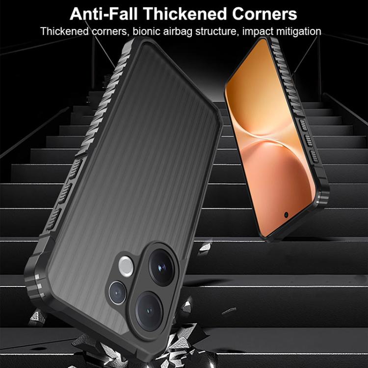 For vivo V60 5G War Shadow Stripe Series Airbag Frosted Shockproof Phone Case