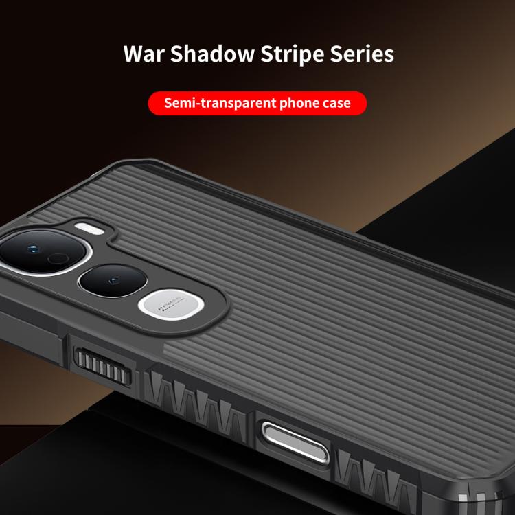 For vivo Y400 Pro 5G War Shadow Stripe Series Airbag Frosted Shockproof Phone Case