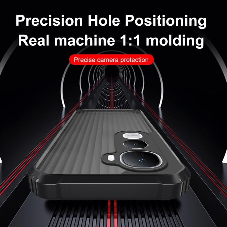 For vivo Y400 Pro 5G War Shadow Stripe Series Airbag Frosted Shockproof Phone Case