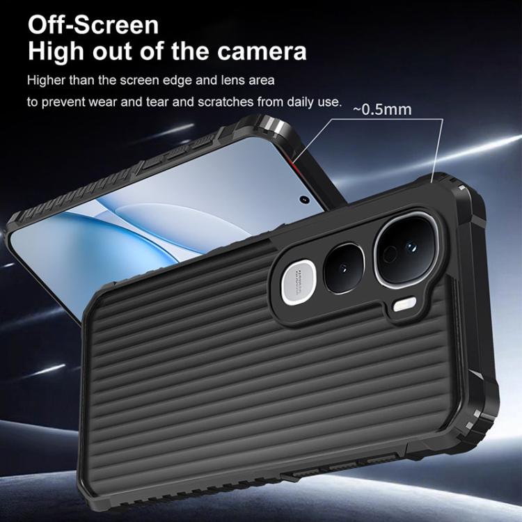 For vivo Y400 Pro 5G War Shadow Stripe Series Airbag Frosted Shockproof Phone Case