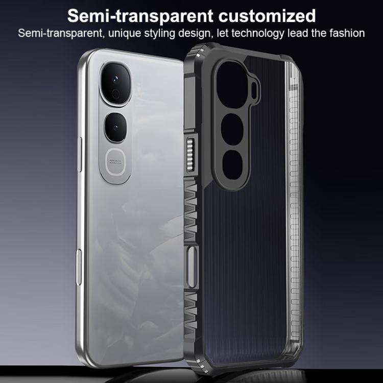 For vivo Y400 Pro 5G War Shadow Stripe Series Airbag Frosted Shockproof Phone Case