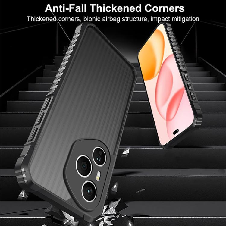 For Honor 400 Pro Global 160.8mm War Shadow Stripe Series Airbag Frosted Shockproof Phone Case