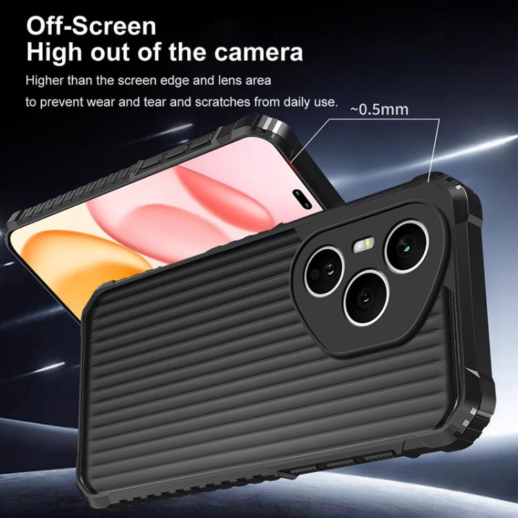 For Honor 400 Pro Global 160.8mm War Shadow Stripe Series Airbag Frosted Shockproof Phone Case