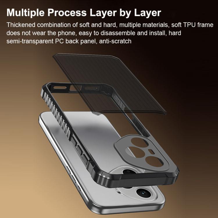 For Honor 400 Pro Global 160.8mm War Shadow Stripe Series Airbag Frosted Shockproof Phone Case
