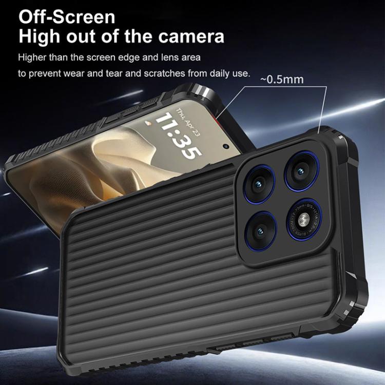 For Motorola Edge 60 Pro War Shadow Stripe Series Airbag Frosted Shockproof Phone Case