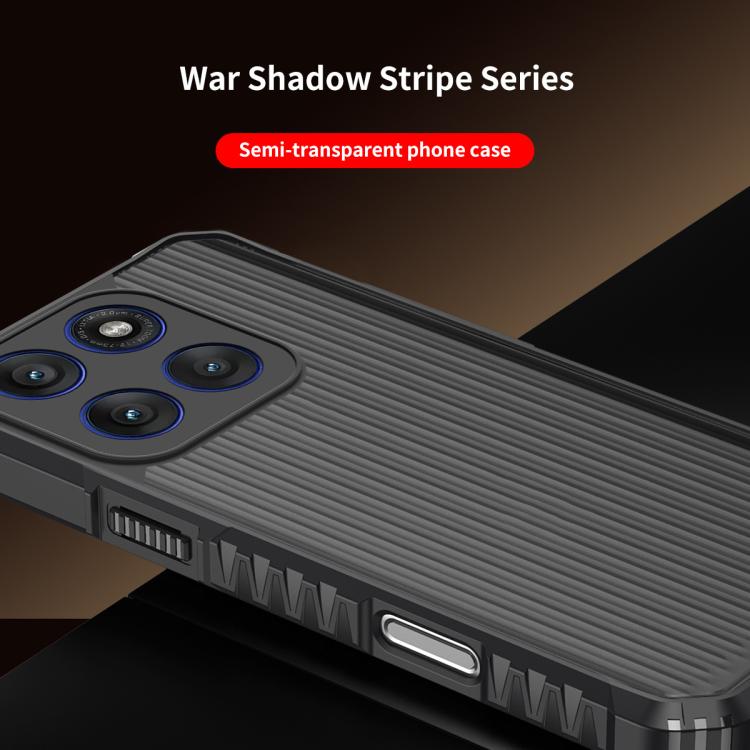 For Motorola Edge 60 Pro War Shadow Stripe Series Airbag Frosted Shockproof Phone Case