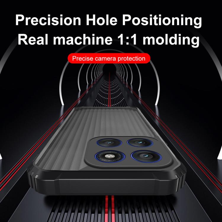 For Motorola Edge 60 Pro War Shadow Stripe Series Airbag Frosted Shockproof Phone Case