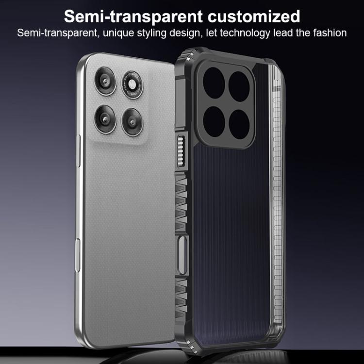 For Motorola Edge 60 Pro War Shadow Stripe Series Airbag Frosted Shockproof Phone Case