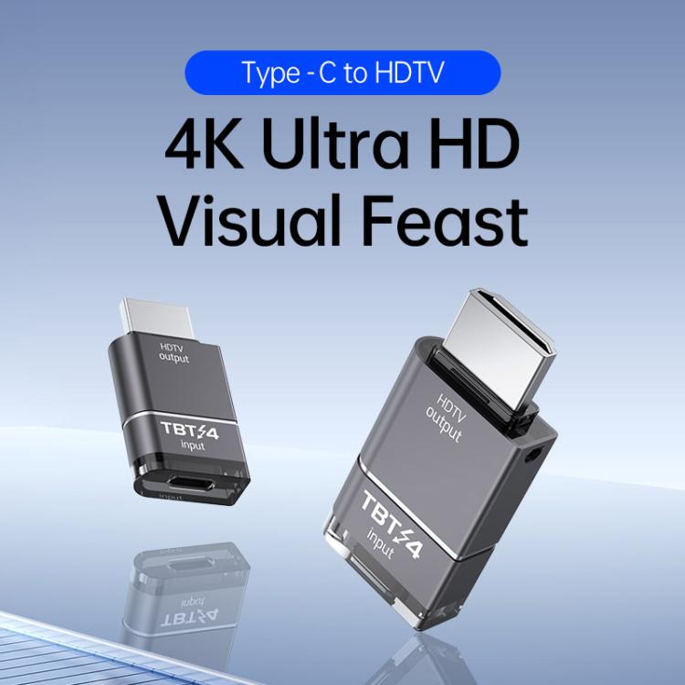 4K 30Hz HDTV to Thunderbolt Type-C HD Adapter - Tarnish