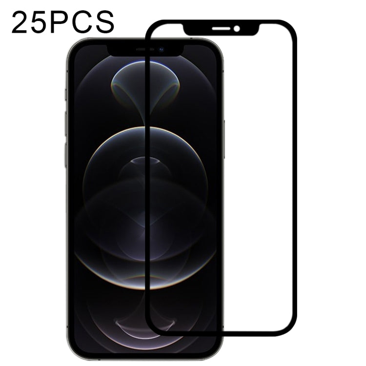 For iPhone 12 / 12 Pro 25pcs Full Glue Full Screen Tempered Glass Film