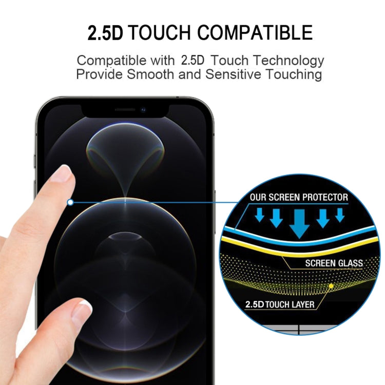 For iPhone 12 / 12 Pro 25pcs Full Glue Full Screen Tempered Glass Film