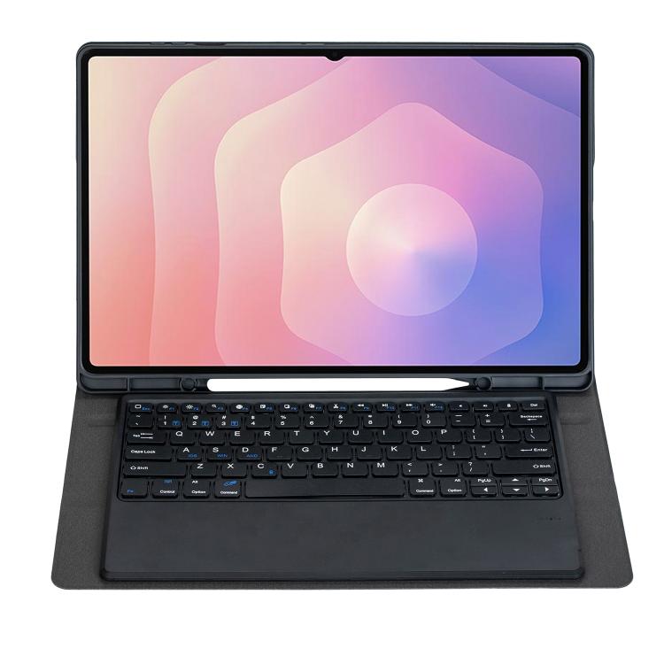 For Samsung Galaxy Tab S11 Ultra Candy Color TPU Bluetooth Keyboard Leather Tablet Case with Pen Holder