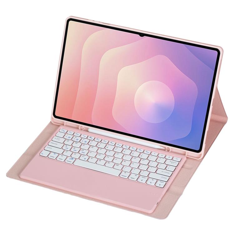 For Samsung Galaxy Tab S11 Ultra Candy Color TPU Bluetooth Keyboard Leather Tablet Case with Pen Holder