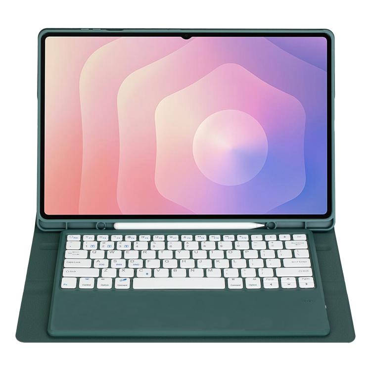 For Samsung Galaxy Tab S11 Ultra Candy Color TPU Bluetooth Keyboard Leather Tablet Case with Pen Holder