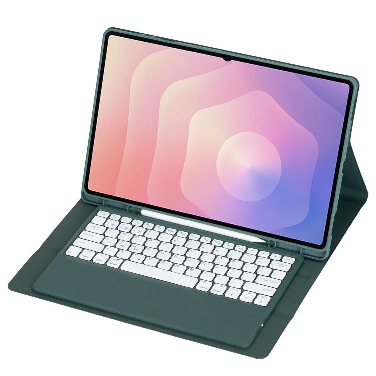For Samsung Galaxy Tab S11 Ultra Candy Color TPU Bluetooth Keyboard Leather Tablet Case with Pen Holder